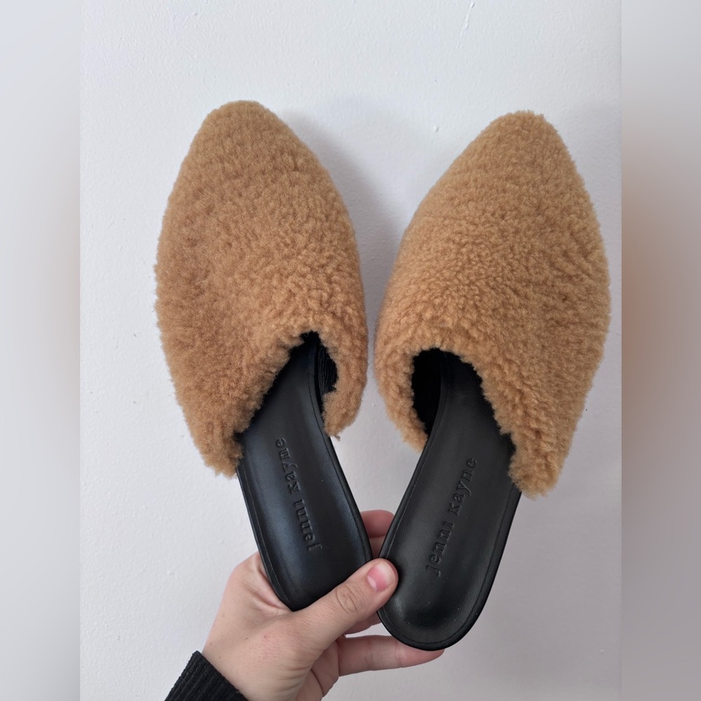 NWOT Jenni Kayne |‎ Lamb Shearling & Leather Mules